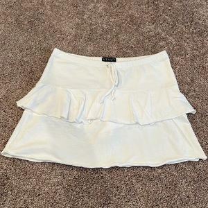 Venus White Ruffle Skort